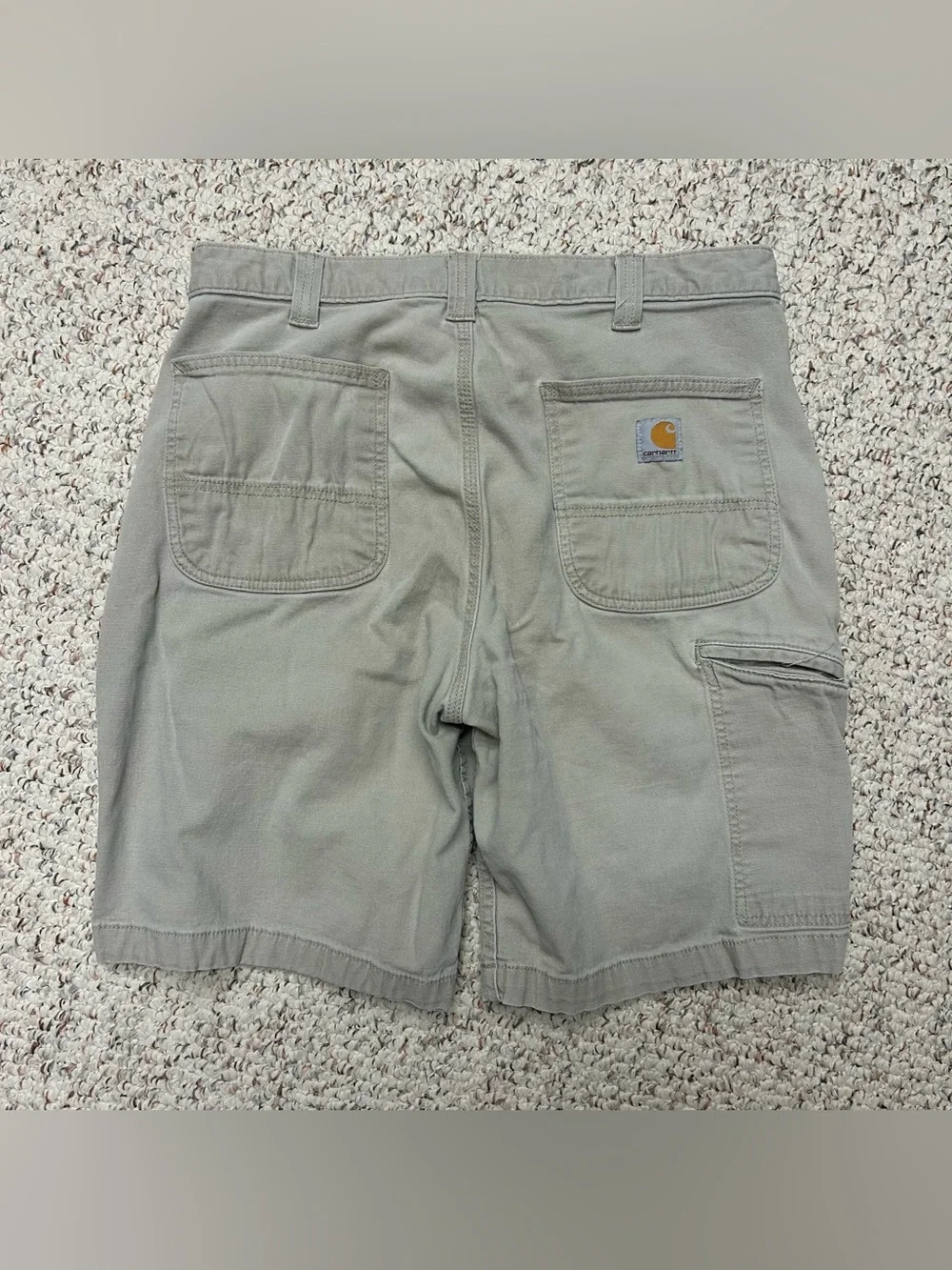 Carhartt Rugged Flex Relaxed Fit Shorts Beige Men's 34 Utility Pocket 102514-232